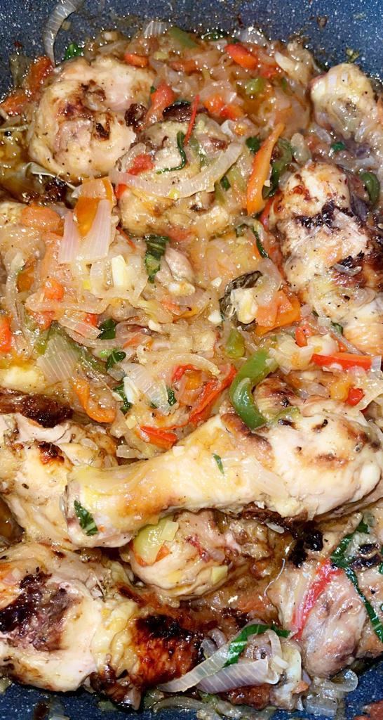 Poulet braisé aux légumes